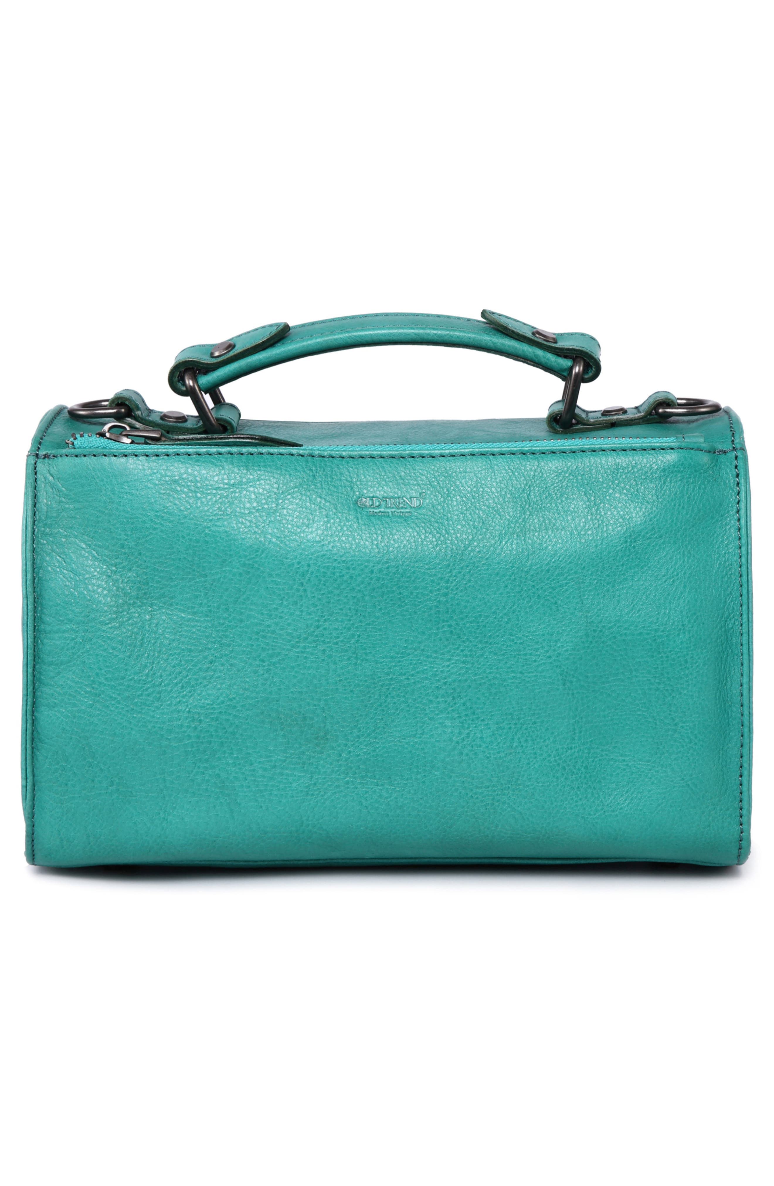 Las Luna Leather Crossbody Bag, Alternate, color, AQUA