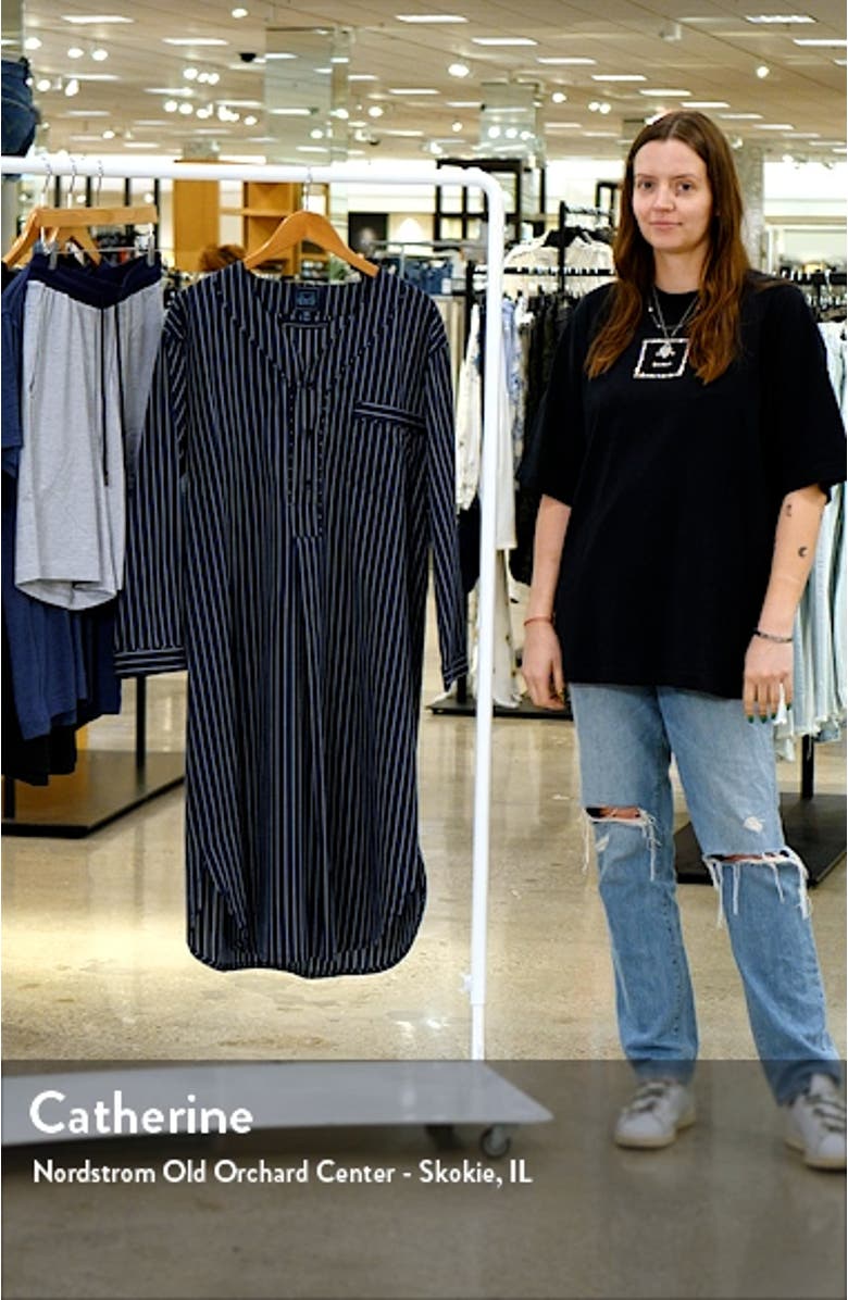 Sunset Blues Cotton Blend Nightshirt, sales video thumbnail