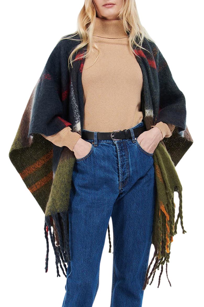 Isla Bouclé Plaid Shawl, Main, color, CLASSIC
