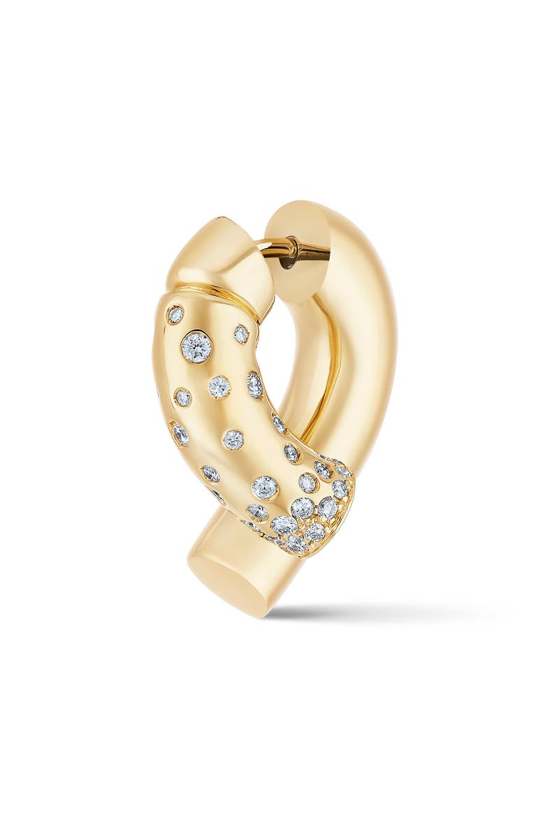 Oera Pavé Diamond Earrings, Alternate, color, YELLOW GOLD