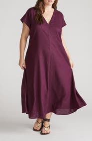 Universal Standard Louvre Tie Back Maxi Dress