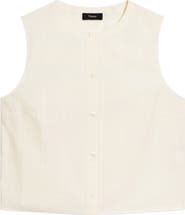 Theory Button-Up Organic Cotton Top