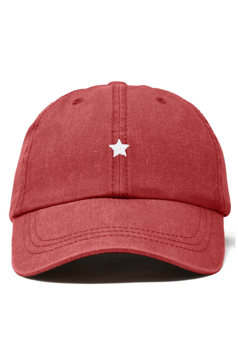 Lil Star Dad Cap, Main, color, Washed Red
