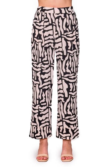 Melloday Techno Print Wide Leg Pants In Multi