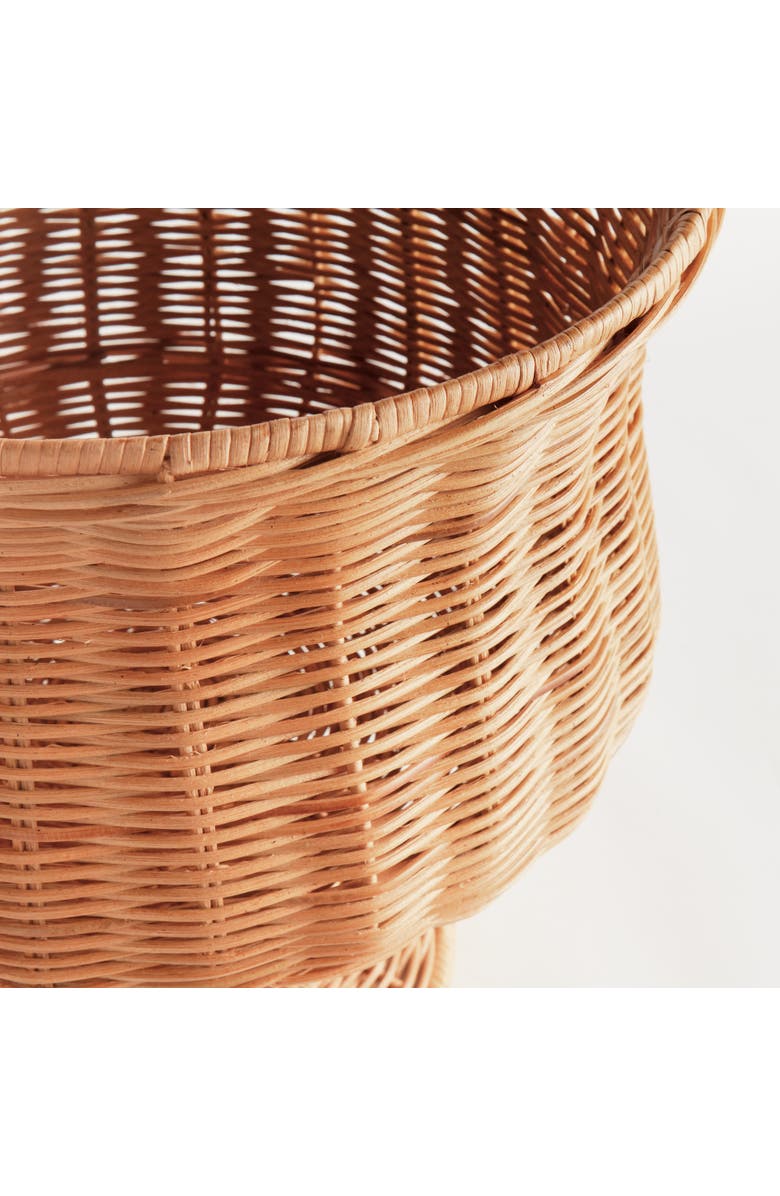 Napa Home & Garden Chesapeake Natural Rattan Footed Urn Wide, Alternate, color, Brown