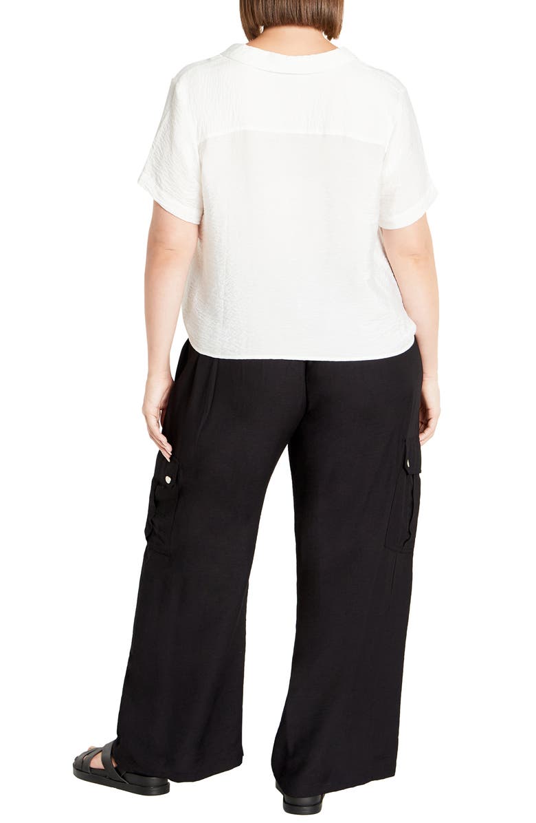 City Chic Kasbah Short Sleeve Button-Up Shirt, Alternate, color, 