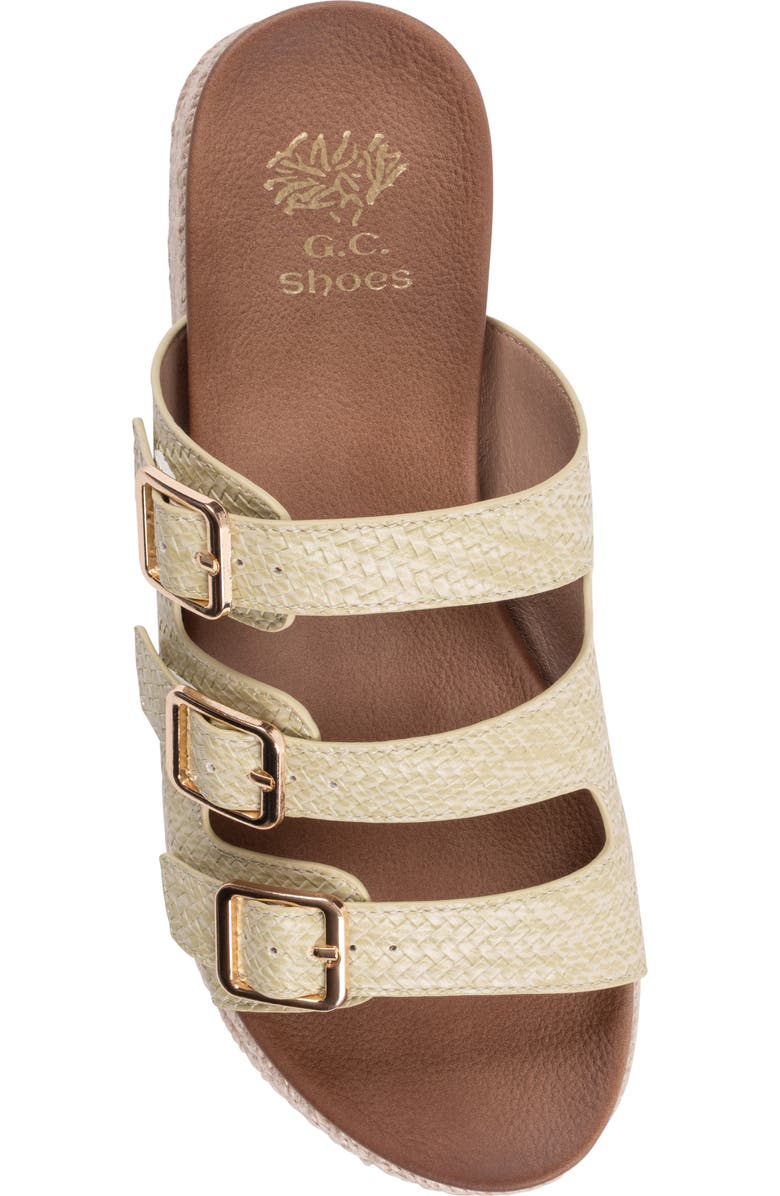 GOOD CHOICE NEW YORK Fabulist Buckle Espadrille Platform Wedge Sandal, Alternate, color, Lime
