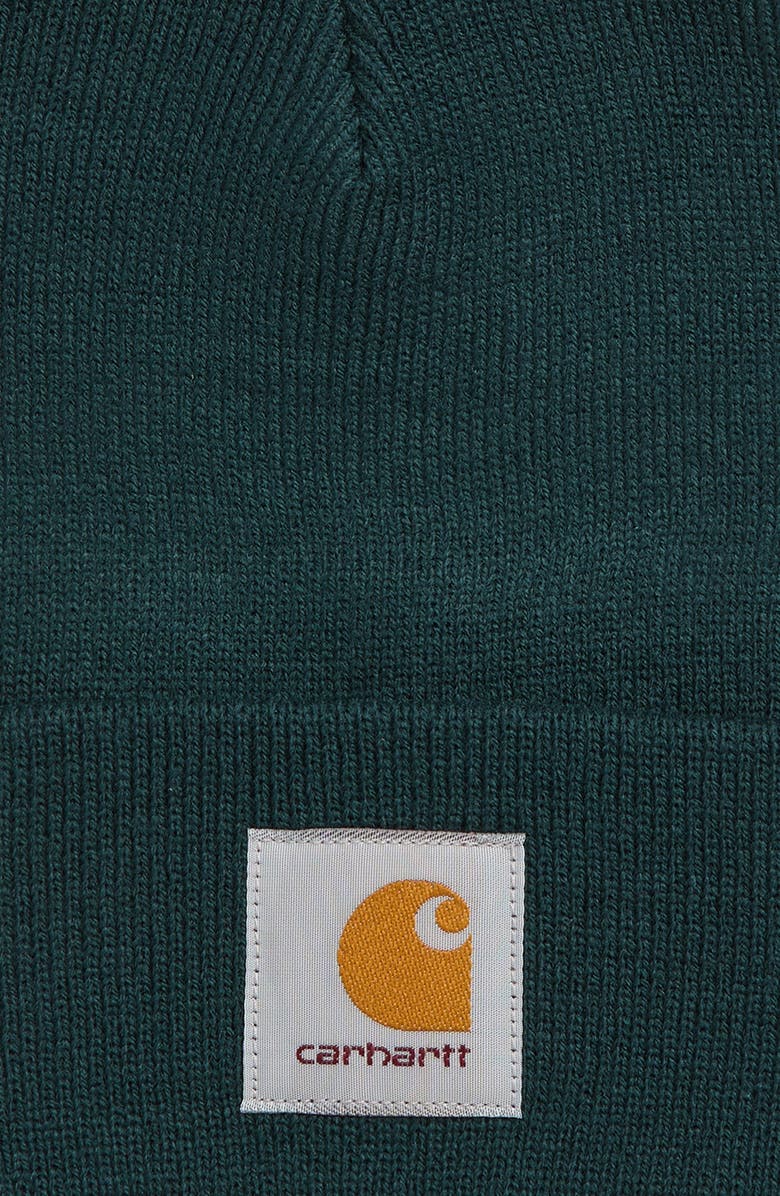 Carhartt Work In Progress Short Watch Beanie, Alternate, color, Dark Fir