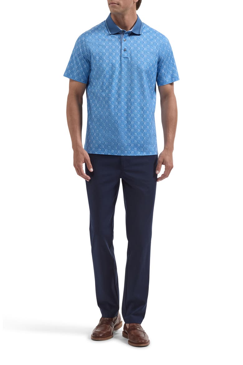 Vidal OoohCotton® Floral Polo, Alternate, color, CLASSIC BLUE