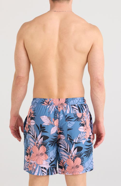 Saxx Oh Buoy 2n1 7-inch Volley Swim Trunks In Blue