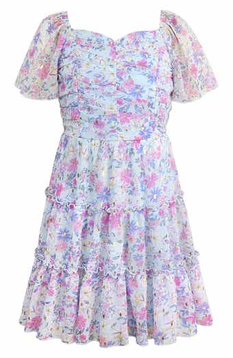 Zunie Kids' Yoryu Tiered Chiffon Dress
