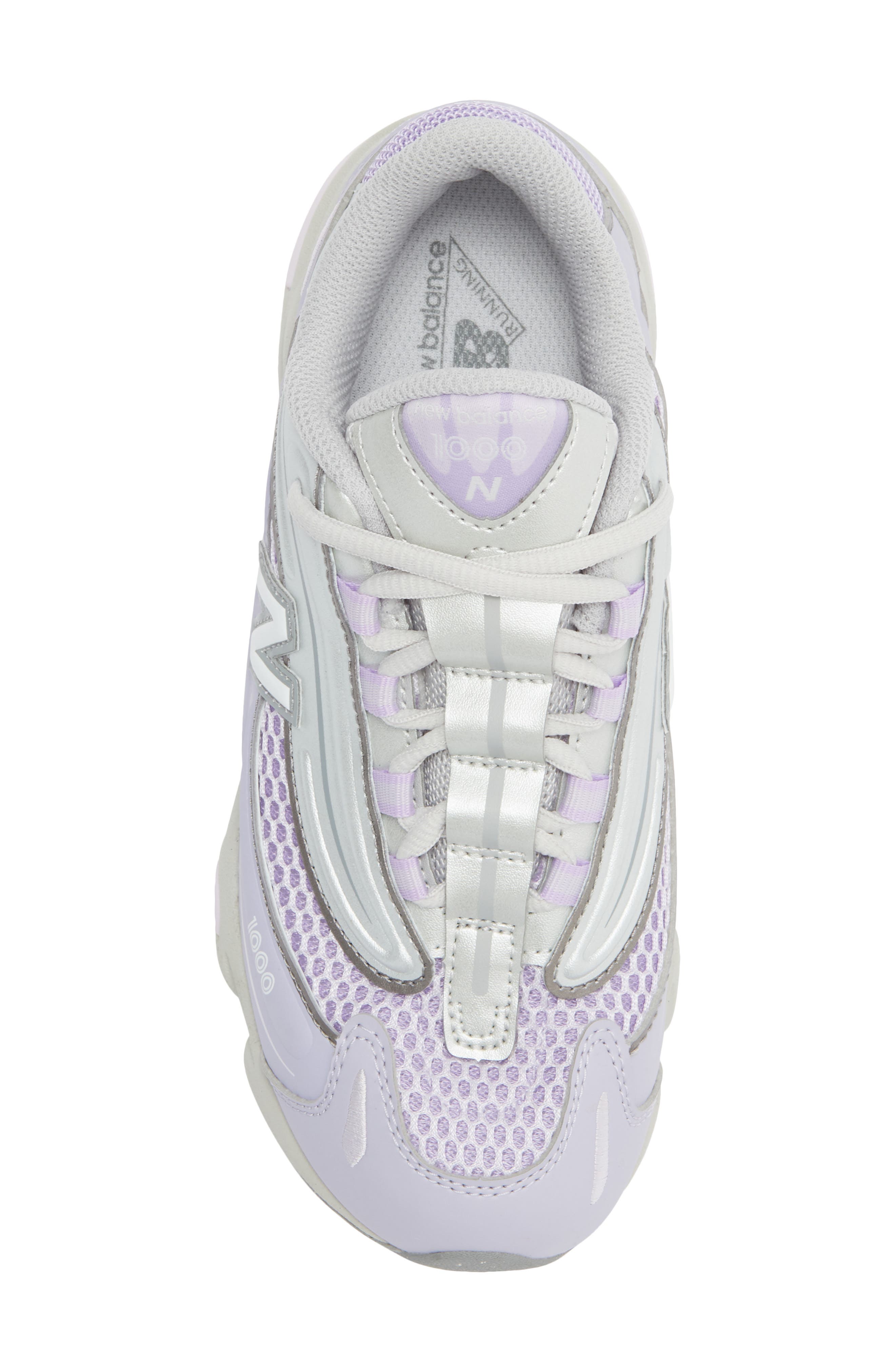 New Balance Kids' 1000 Sneaker, Alternate, color, Lavender/ Silver Metallic