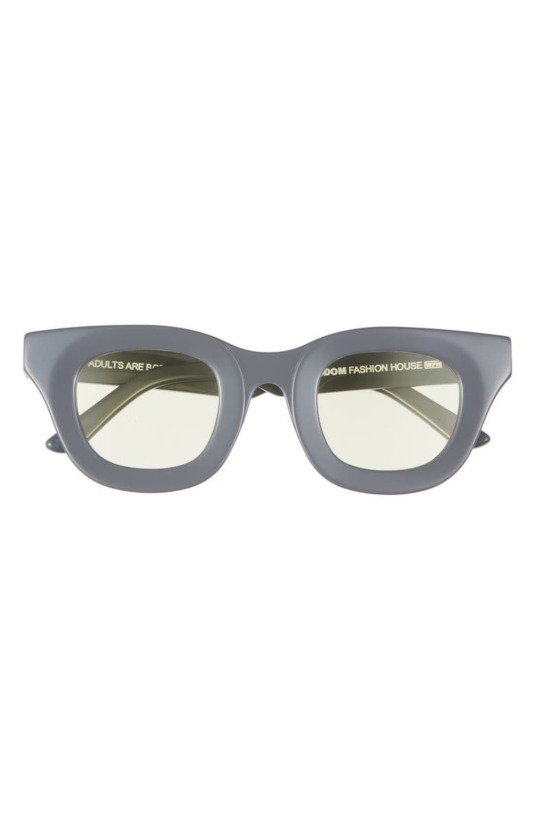 Wisdom Frame 3 43mm Round Sunglasses, Main, color, Wolf Grey