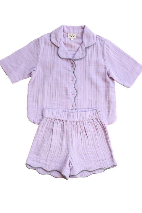 Cotton Gauze Short Pajamas