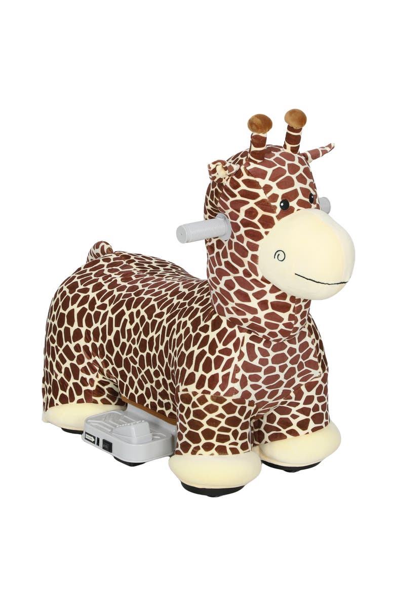 Qaba 6V Kids Ride on Horse, Electric Riding Animal, Main, color, Brown