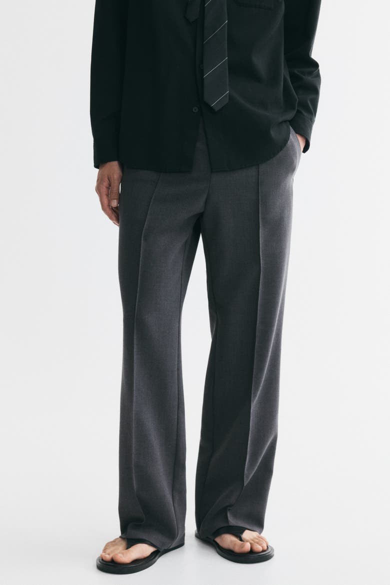 Relaxed-fit Pants, Alternate, color, Dark gray melange/striped