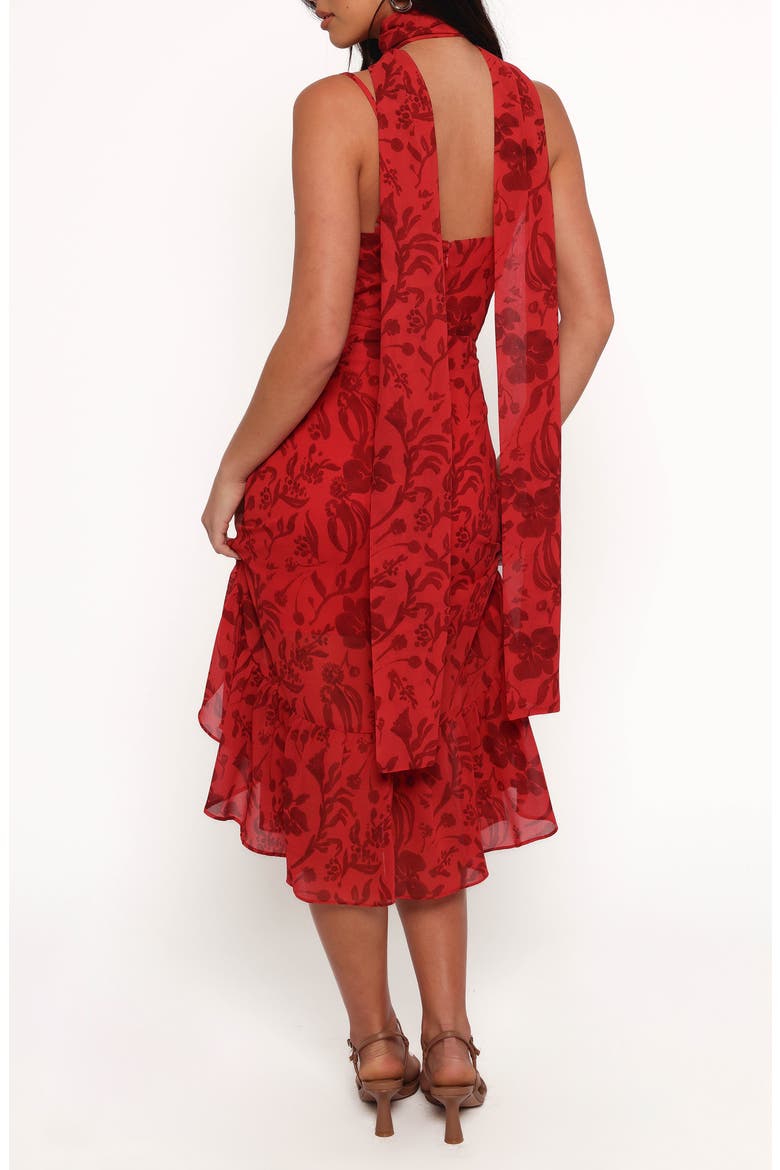 Francesca Floral Midi Cocktail Dress, Alternate, color, RED FLORAL
