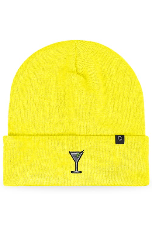 Dalix Martini Beanie Cap In Yellow