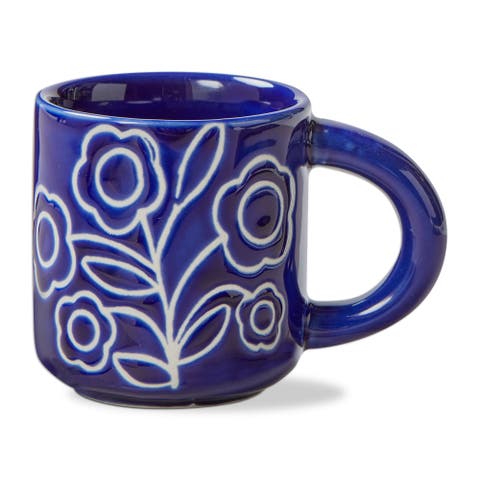Zoey Espresso Cup Blue Stoneware Everyday