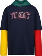 Tommy Hilfiger Kids' Layered Look Hooded Graphic Tee