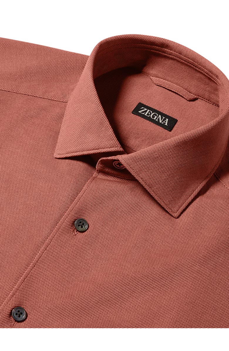 ZEGNA Cotton Button-Up Shirt, Alternate, color, 