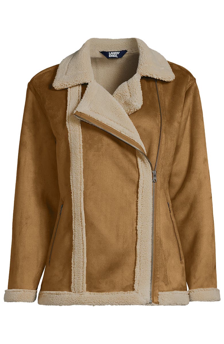Lands' End Shearling Jacket, Alternate, color, 
