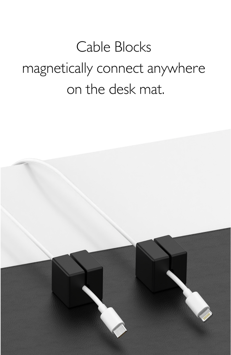 Function101 Desk Mat Pro + 2 Magnetic Cable Organizers, Alternate, color, 