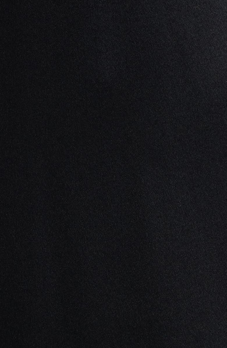 Reformation Carolina Silk Lace Hem Pant, Alternate, color, Black