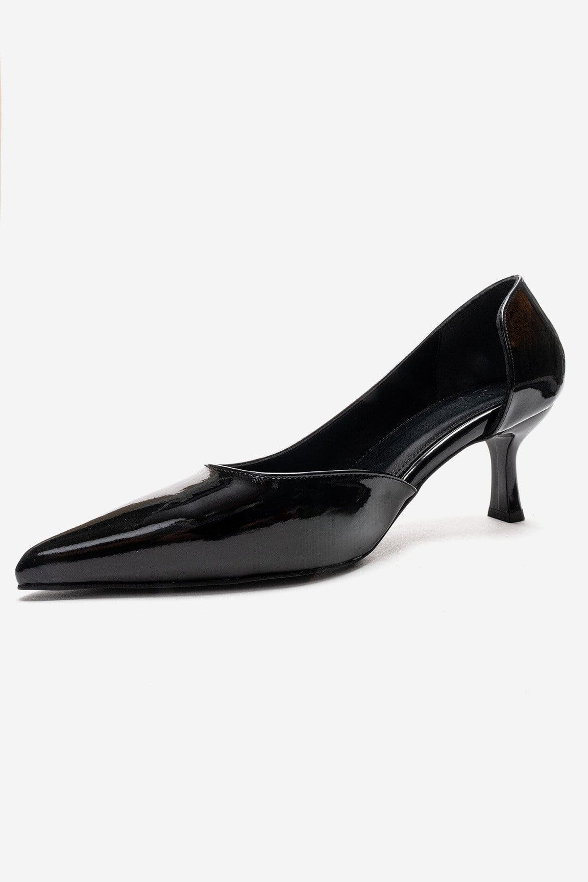 Arel Pointed Toe Pump, Alternate, color, Black Patent