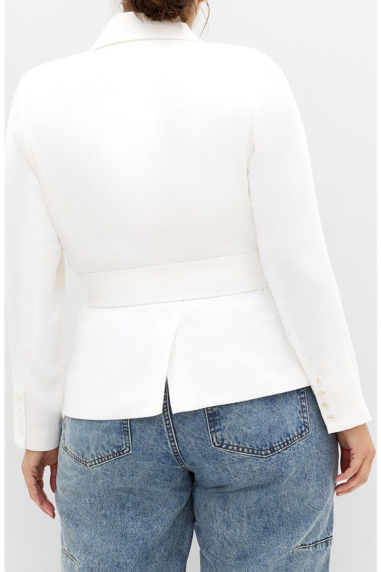 Ivy Belted Blazer, Alternate, color, IVORY