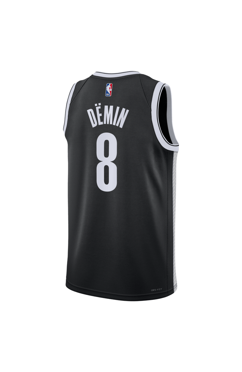 Nike Unisex Nike Egor Dëmin Black Brooklyn Nets Swingman Jersey - Icon Edition, Alternate, color, Black