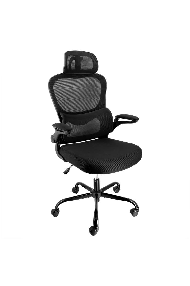 Full Back Adjustable Office Chair with Headrest, Main, color, Black