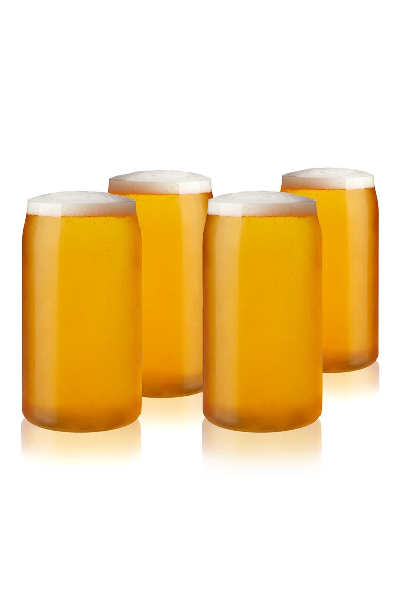 Set of 4 Beer Can Pint Glasses, Main, color, NO COLOR