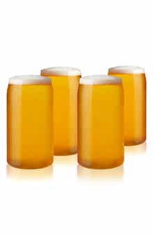 Set of 4 Beer Can Pint Glasses