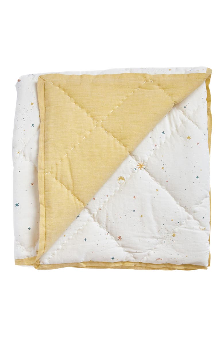 Chambray Blanket, Main, color, IVORY/ MARIGOLD