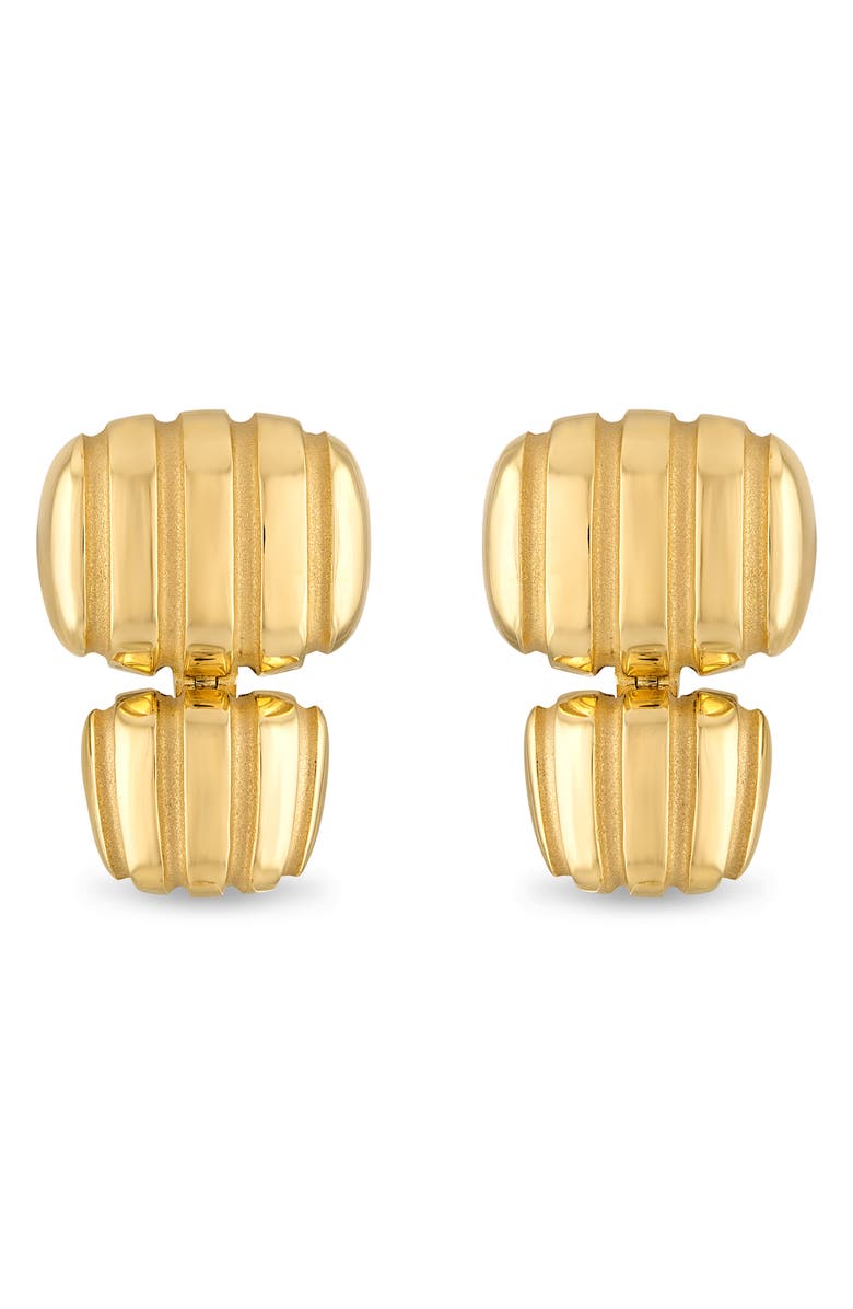 Pamela Zamore Orla Double Cushion Earrings, Alternate, color, Yellow Gold