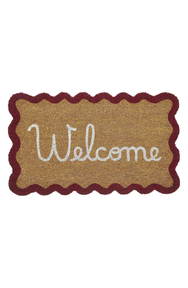 VCNY HOME Scalloped Edge Coir Doormat, Main, color, Brown Multi