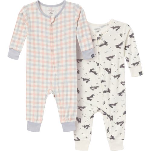 Modern Moments™ By Gerber 2-pack Unisex Tight Fitting Footless Pajamas In Blue Plaid