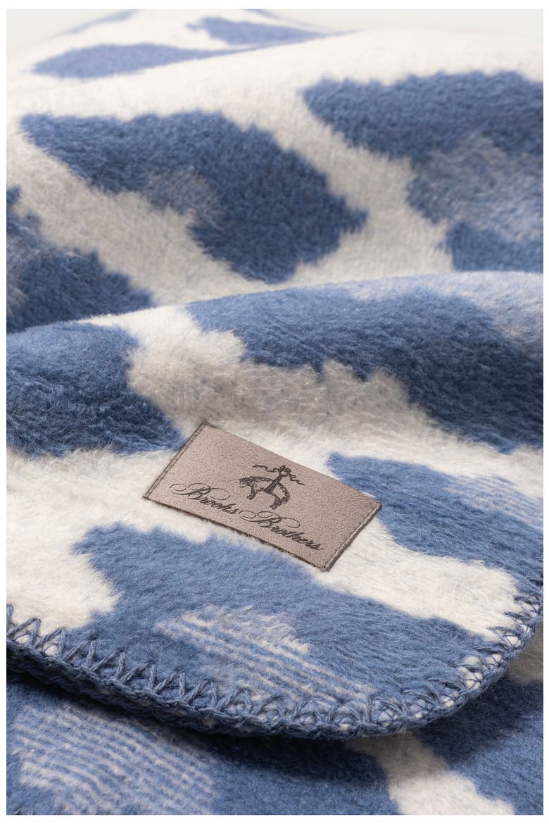 Leopard Throw Blanket, Alternate, color, BLUE