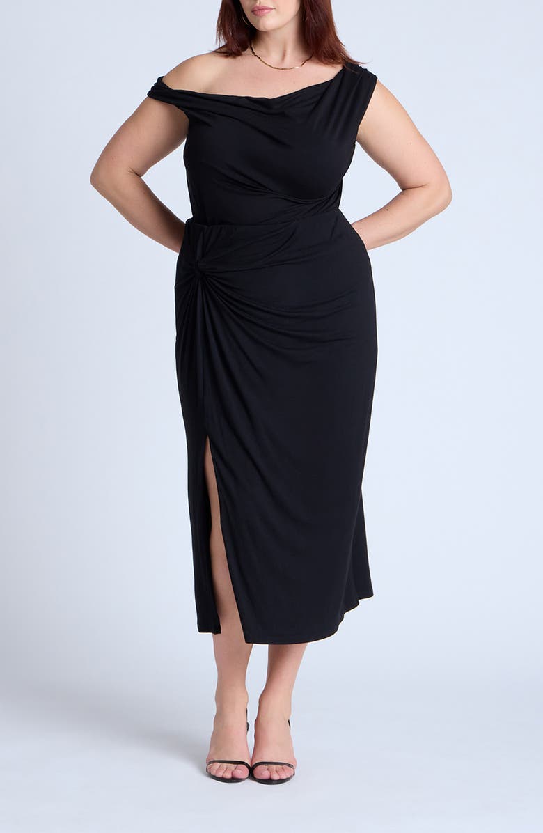 ELOQUII Twist Slit Skirt, Alternate, color, 