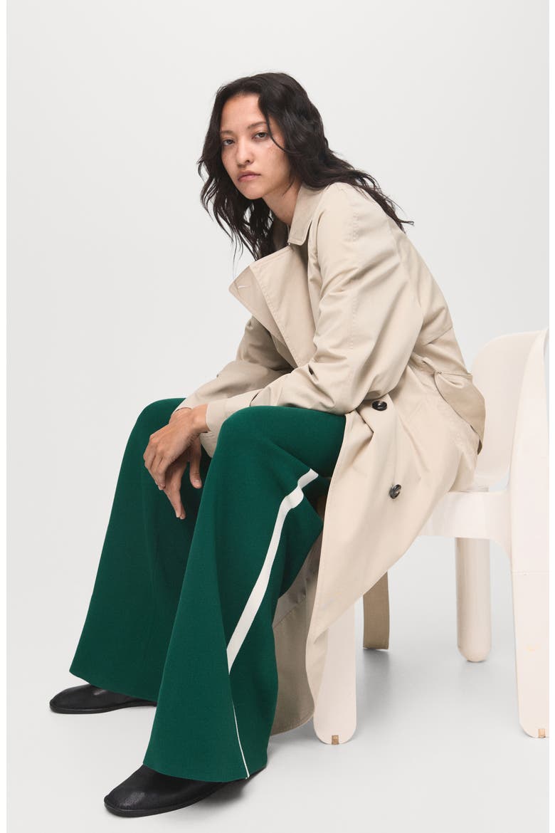 Side Stripe Pull-On Straight Leg Knit Pants, Alternate, color, DARK GREEN
