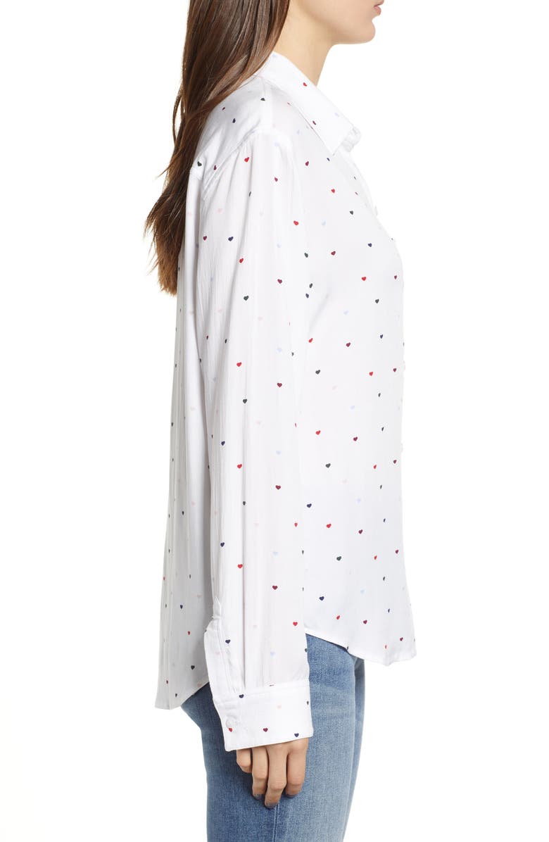 Rails Rocsi Heart Print Shirt, Alternate, color, 