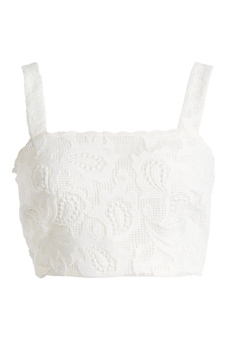 Lace Crop Top, Alternate, color, IVORY