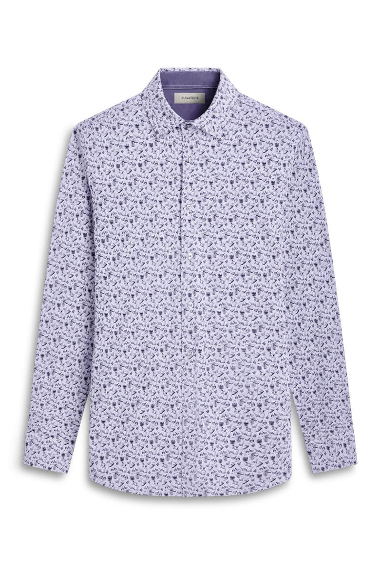 Jimmy OoohCotton® Cocktail Print Button-Up Shirt, Alternate, color, ZINC