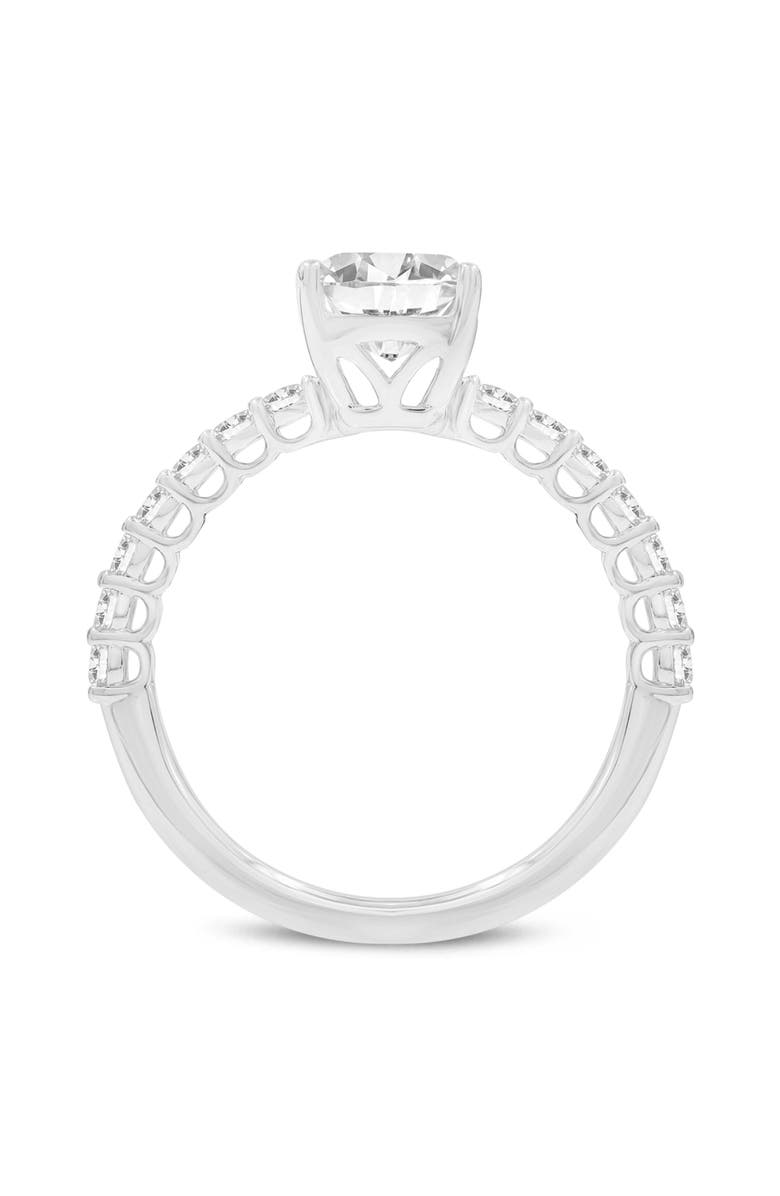 LuvMyJewelry Calista 14K White Gold Emerald Cut Lab Grown Diamond Engagement Ring - 2.55 ctw, Alternate, color, 14K White Gold