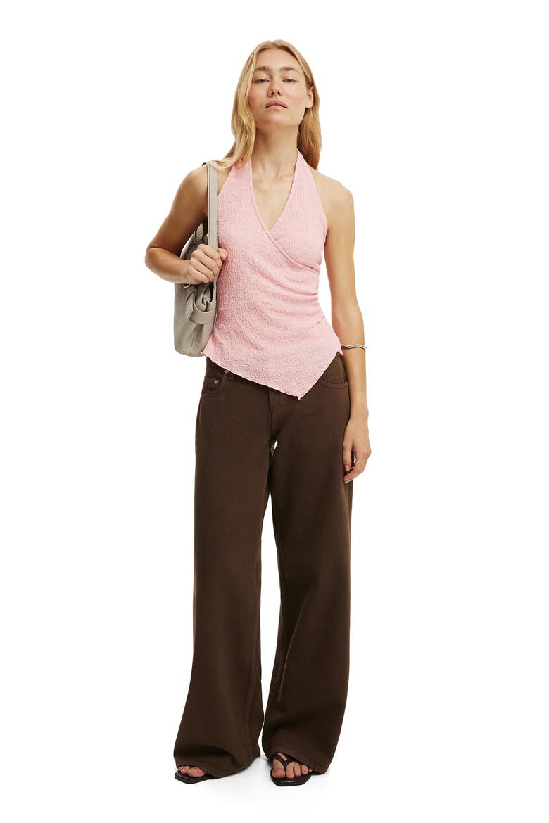 Women's Marnie Textured Halter, Alternate, color, Flamingo Fizz