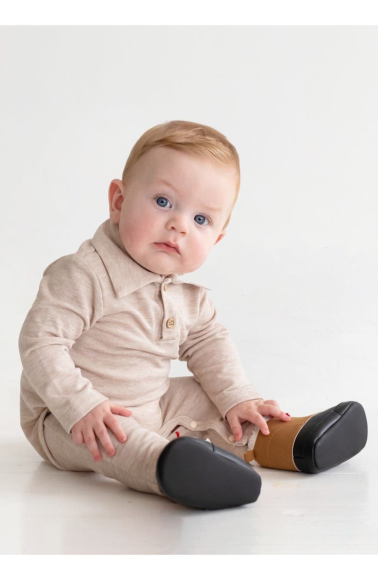 Beckett and Bear Millie Brothers Romper, Alternate, color, Brown