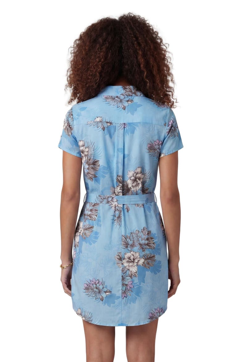 Exotic Floral Womens Shirt Dress, Alternate, color, EXOTIC FLORAL TEAL