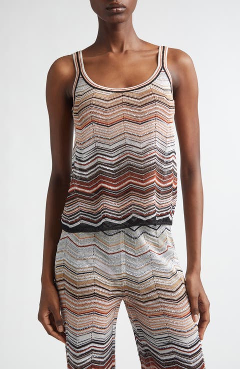 Zigzag Lamé Tank