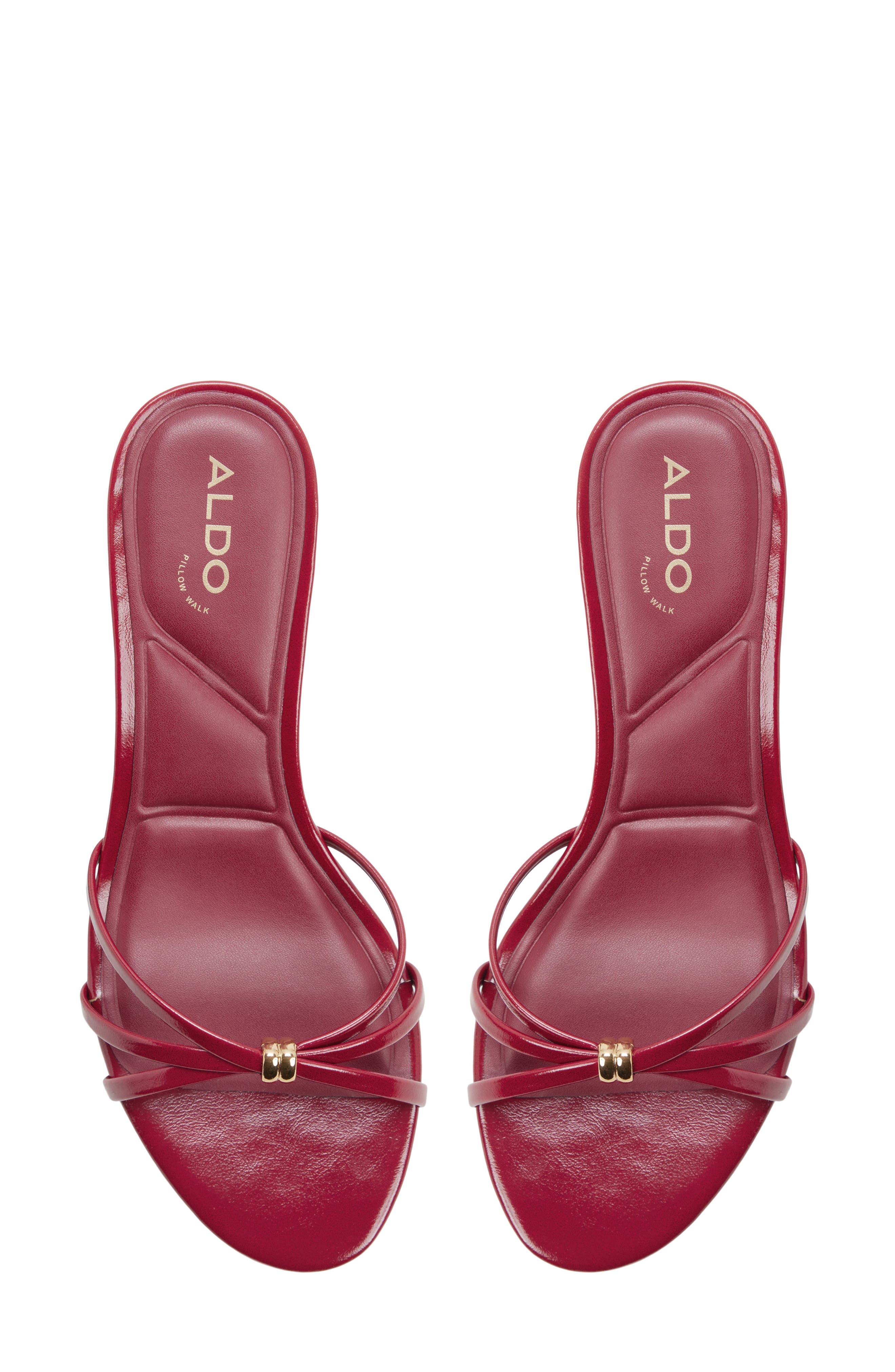 Madalyn Strappy Slide Sandal, Alternate, color, DARK RED
